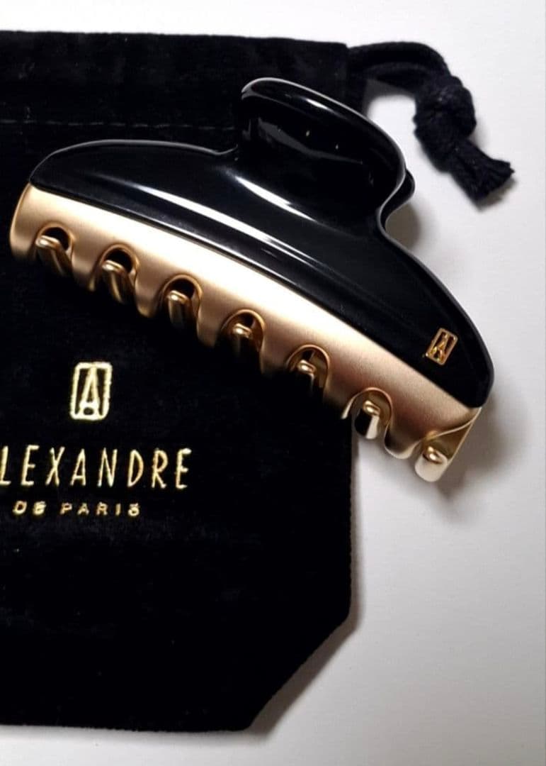 【美品】アレクサンドルドゥパリ M ヘアクリップ　人気のブラック 完売品