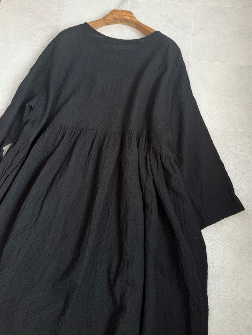 ichi Antiquités イチアンティークス　コットンウールワンピース