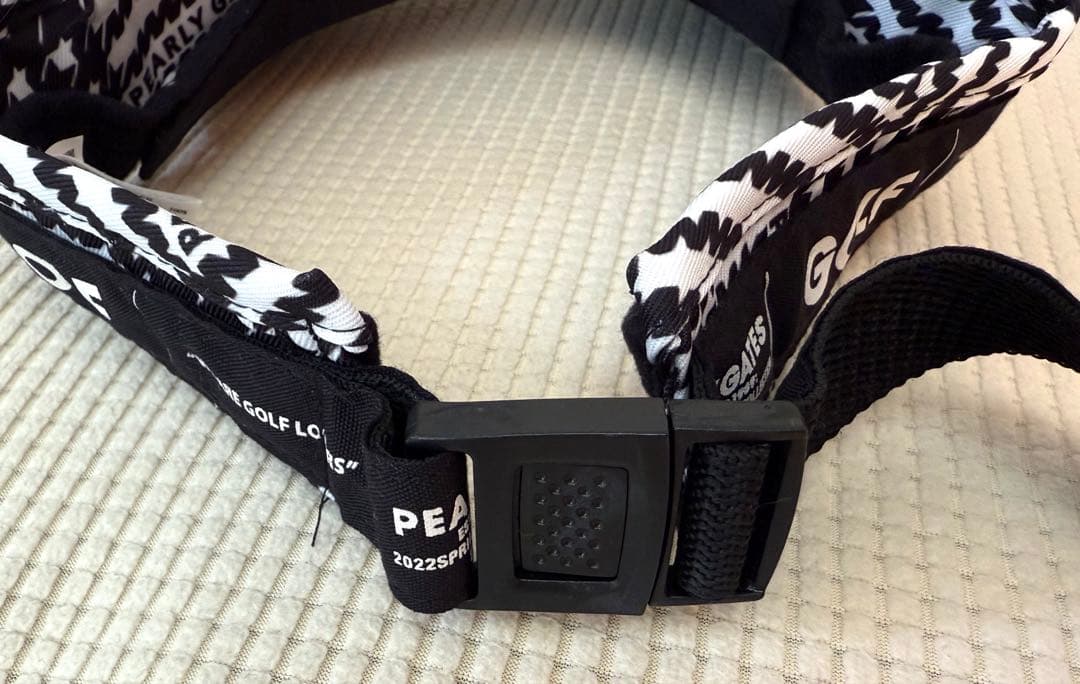 【試着のみ】PEARLY GATES チェック柄（千鳥格子）サンバイザー