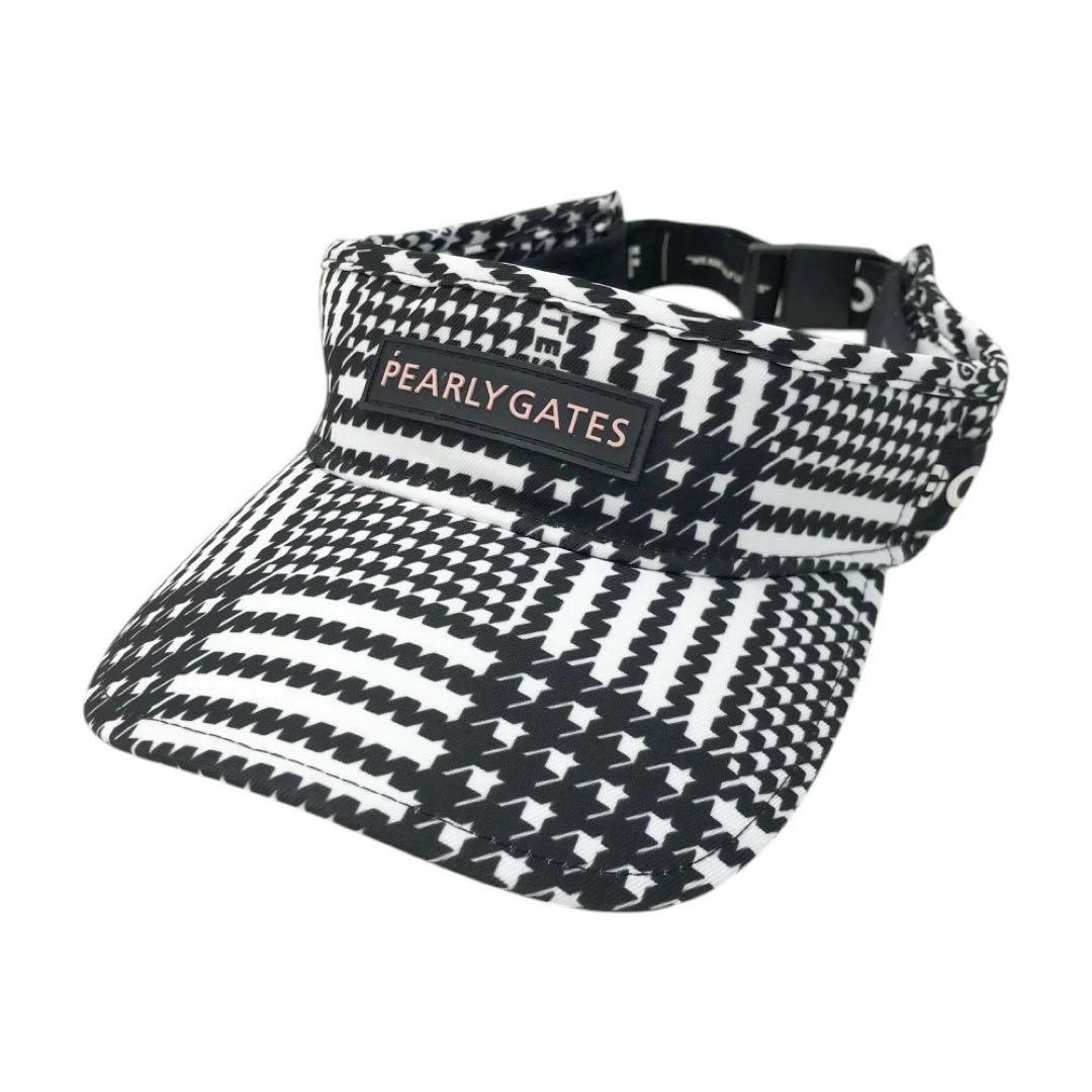 【試着のみ】PEARLY GATES チェック柄（千鳥格子）サンバイザー