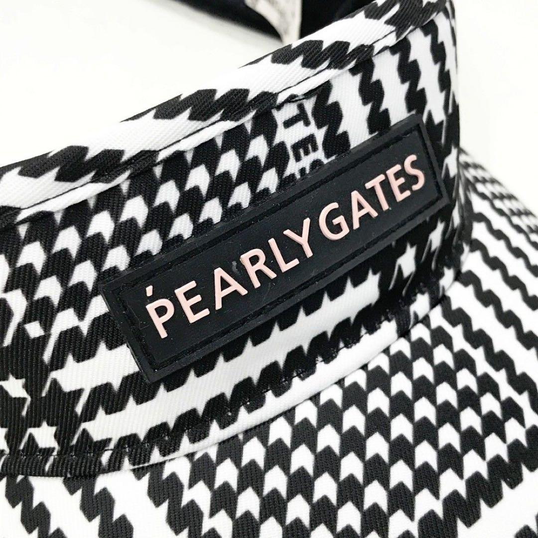 【試着のみ】PEARLY GATES チェック柄（千鳥格子）サンバイザー