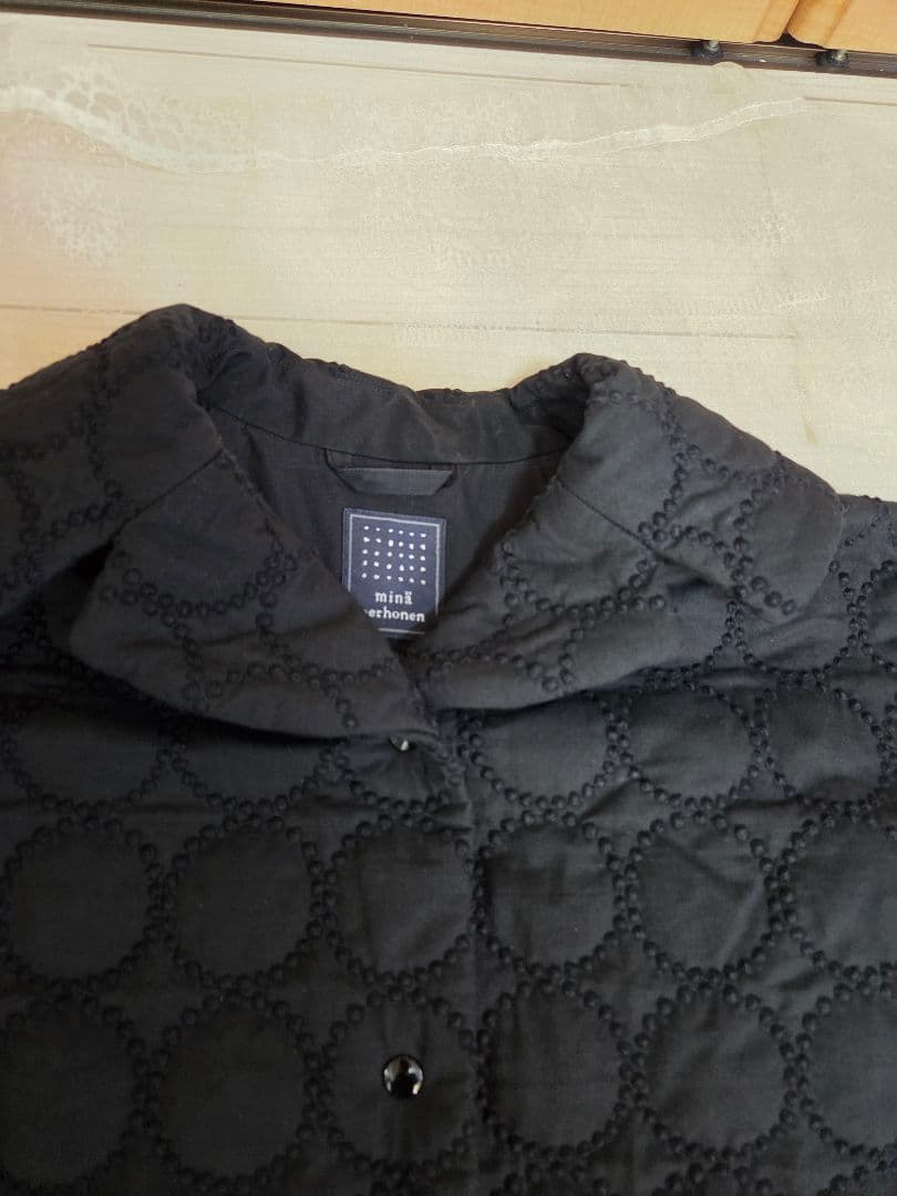 ミナペルホネン　tambourine キルティングコート（black40）