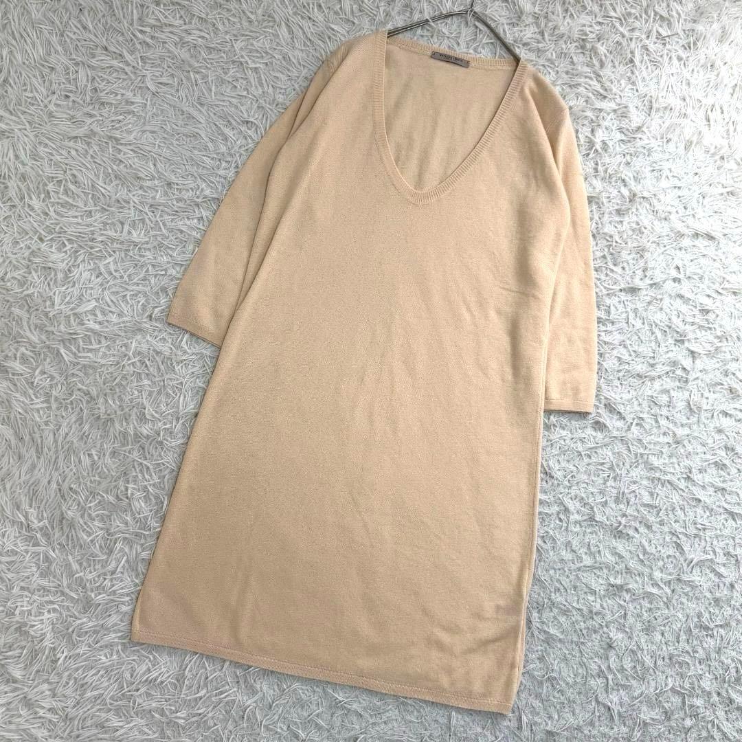 16555✨BV ボッテガヴェネタ カシミヤ100% ワンピース ベージュ 38
