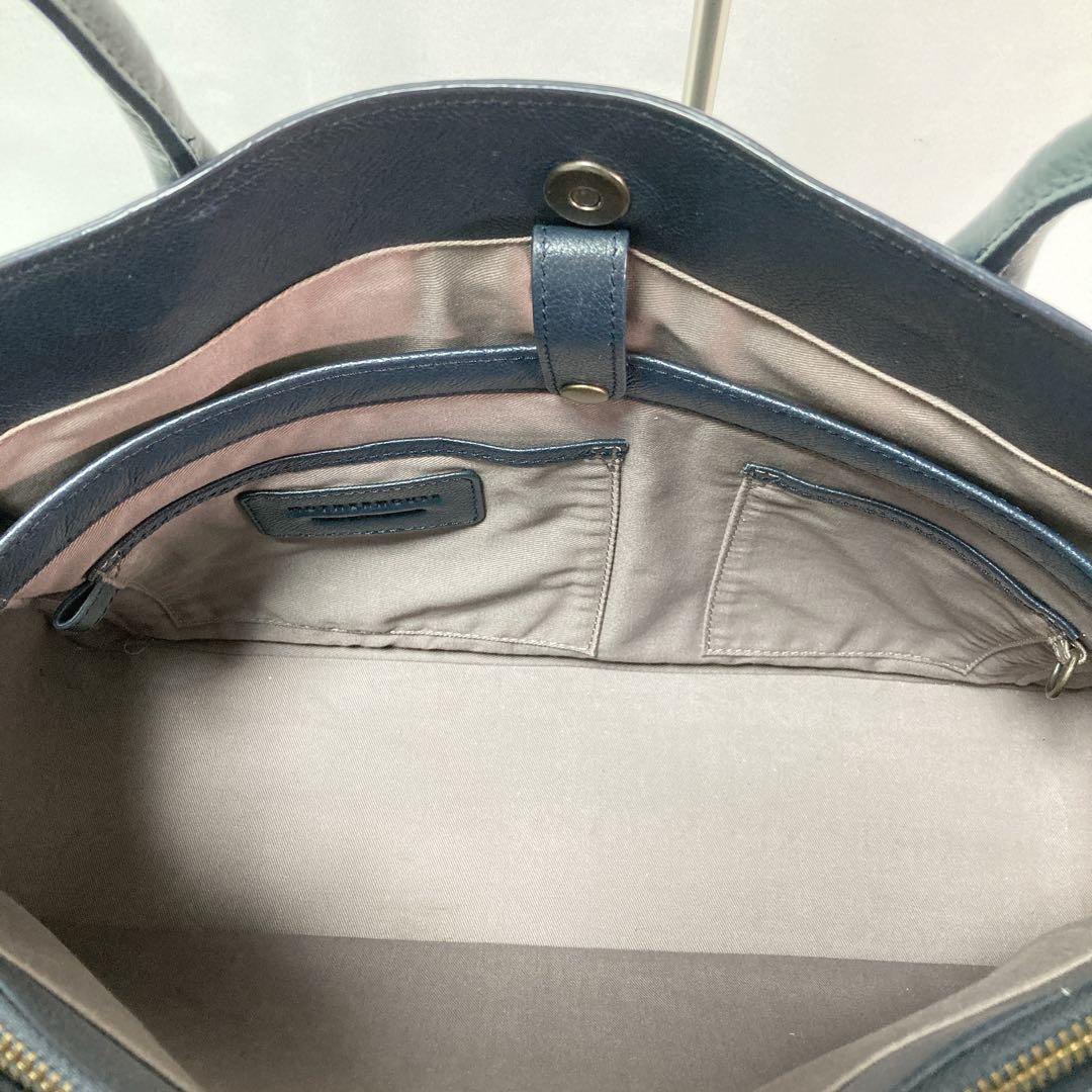 【美品】MOTHERHOUSE マザーハウス リン オープントートバッグ GRY