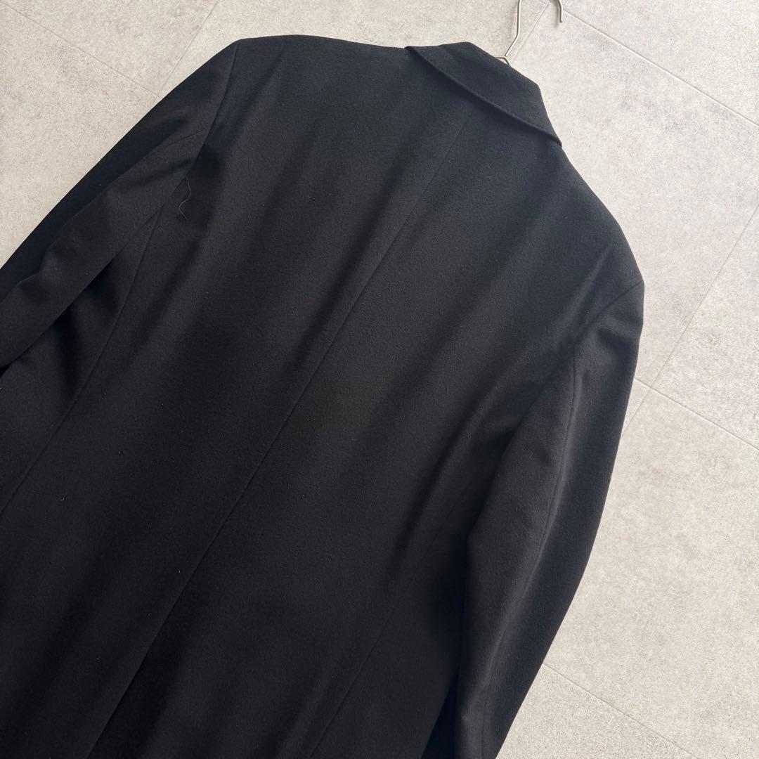 キンロックアンダーソン　チェスターコート　ロング　カシミヤ100％　L　黒