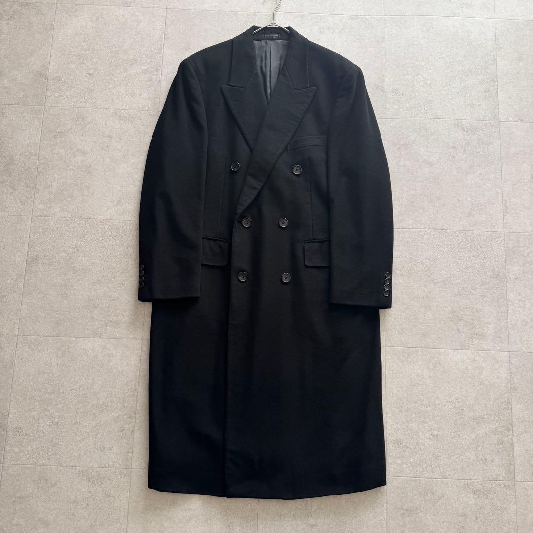 キンロックアンダーソン　チェスターコート　ロング　カシミヤ100％　L　黒