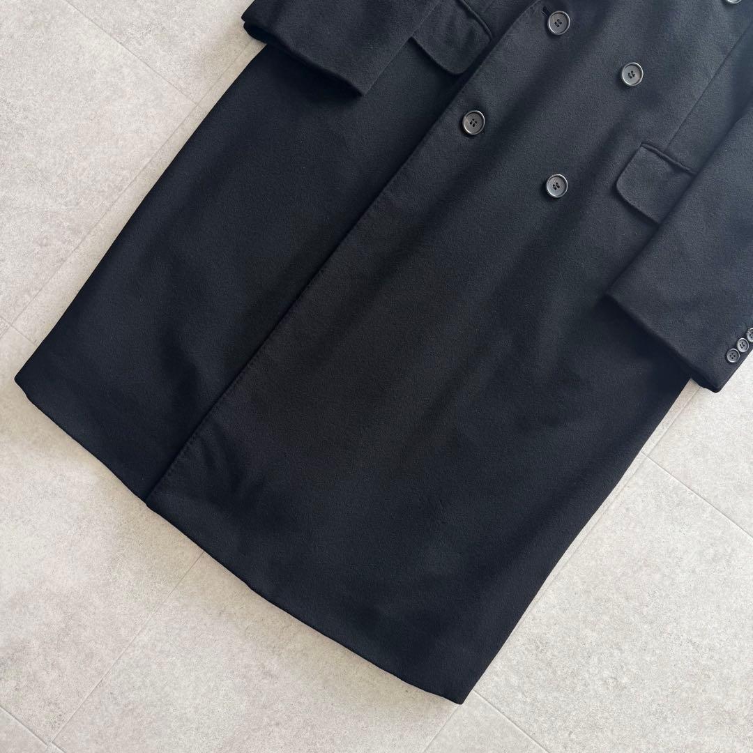 キンロックアンダーソン　チェスターコート　ロング　カシミヤ100％　L　黒