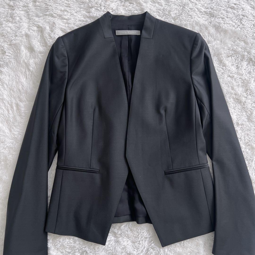 theory luxe　executive ノーカラージャケット 40 ブラック