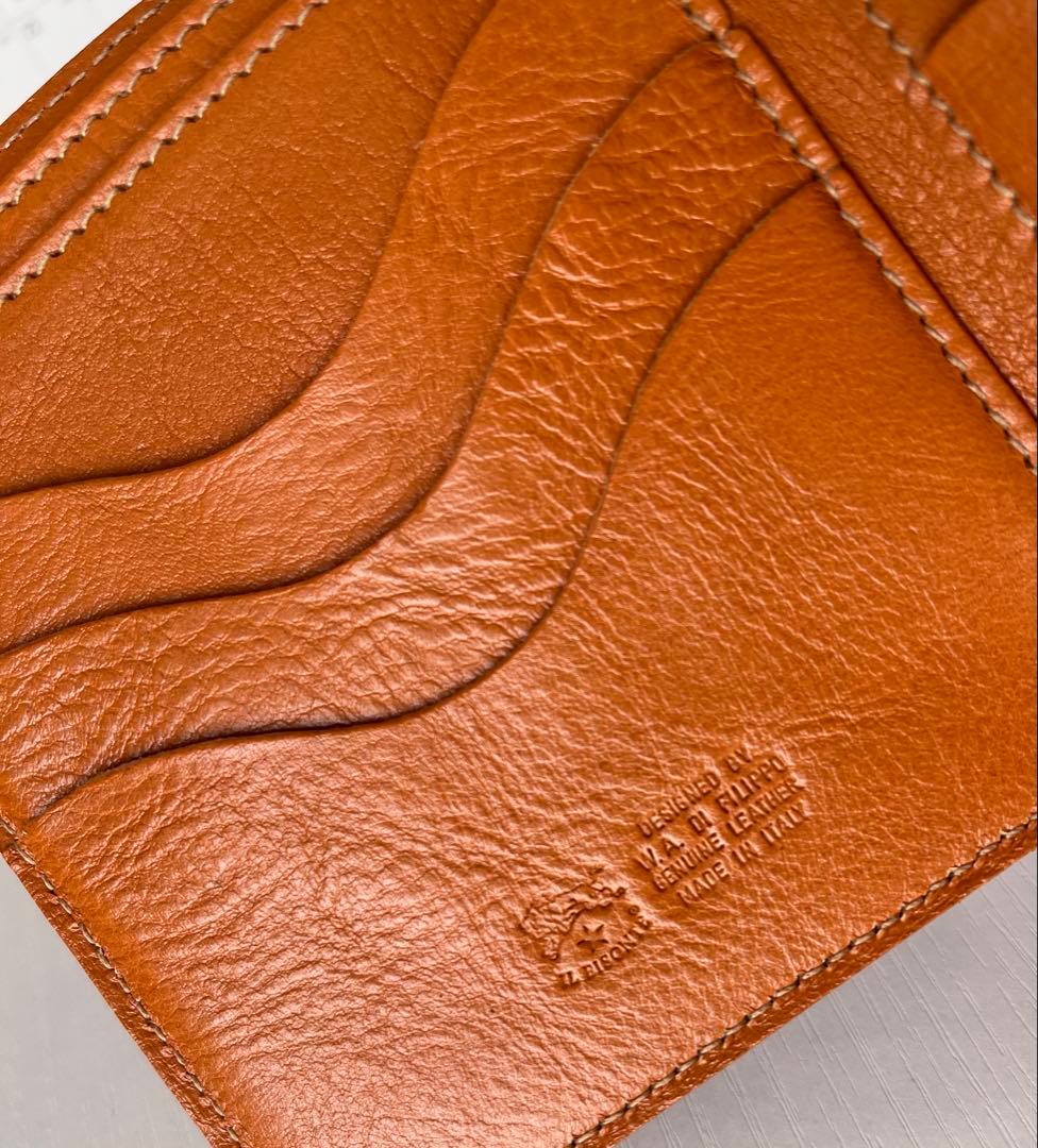 IL BISONTE イルビゾンテ　二つ折り財布 オレンジ