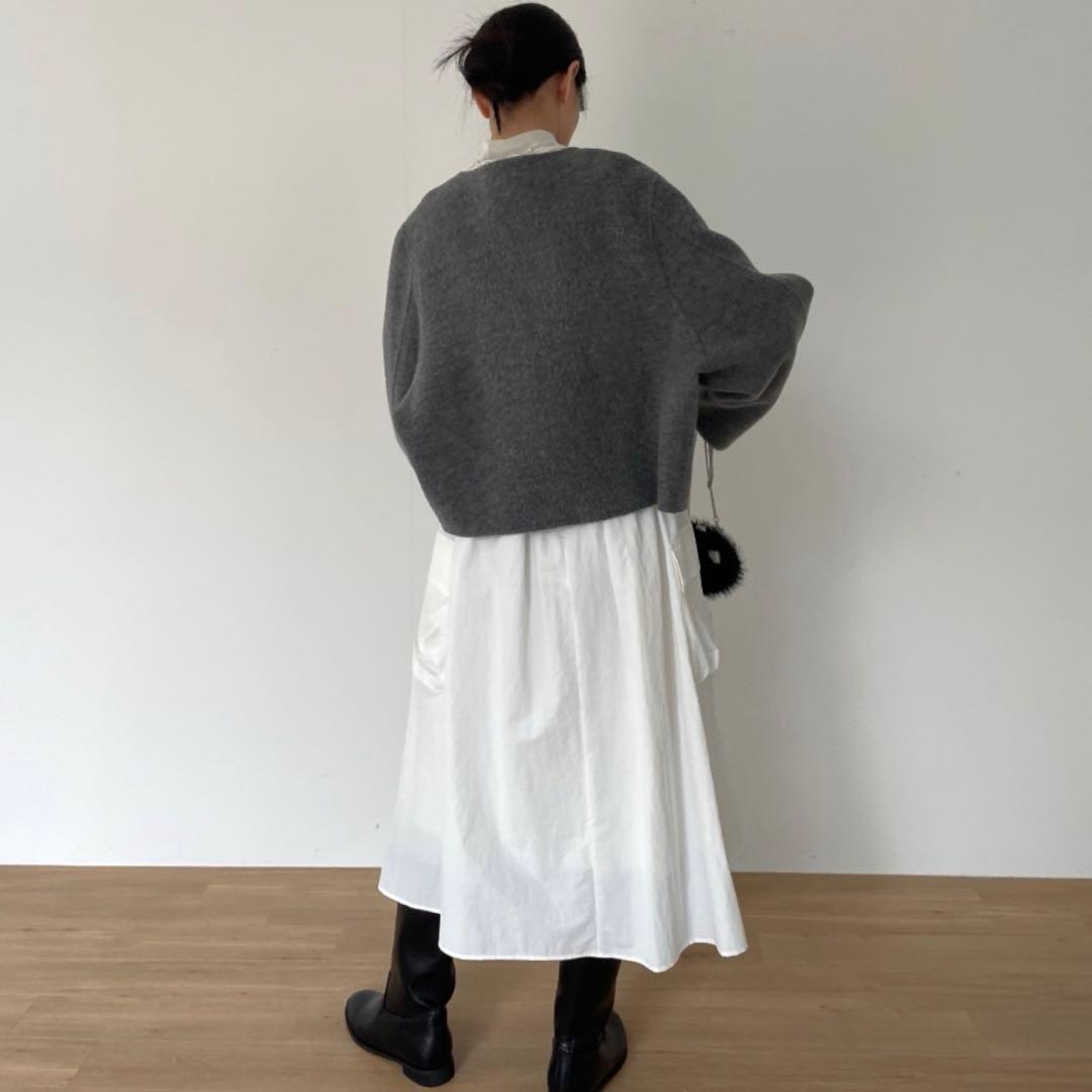 【Didot.showroom】 グレー ノーカラージャケット