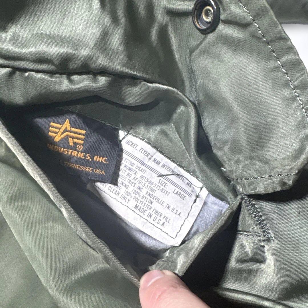alpha ma-1 フライトジャケット　usa製　large 90s