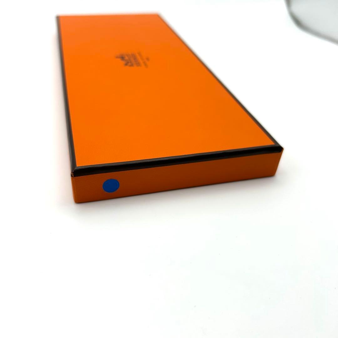 エルメス HERMES ハンカチ ブルー 大判 タグ付き 未使用 箱あり