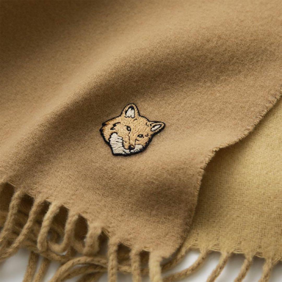 新品未使用 メゾンキツネ ストール フリンジ ヴァージンウール　ユニセックス