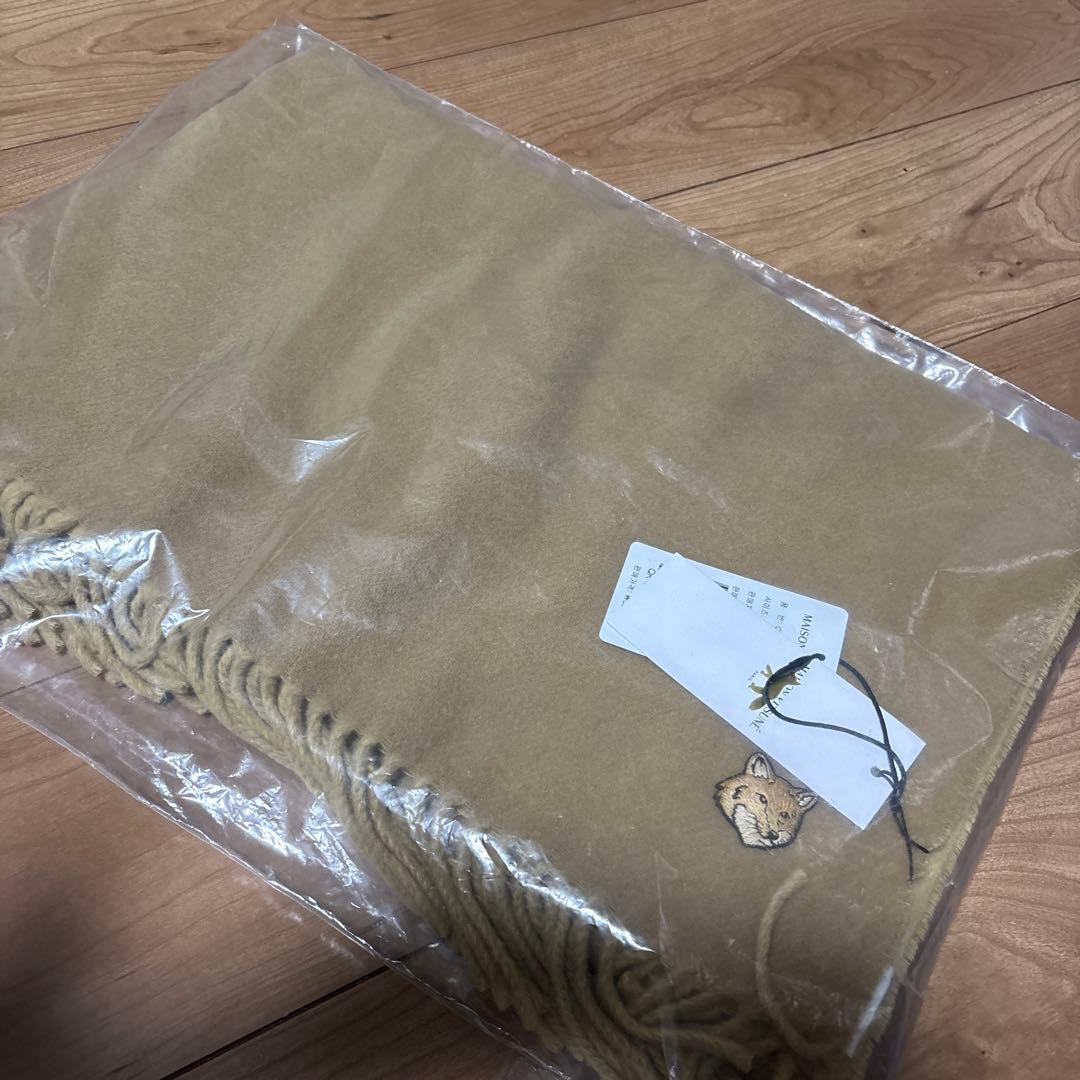 新品未使用 メゾンキツネ ストール フリンジ ヴァージンウール　ユニセックス