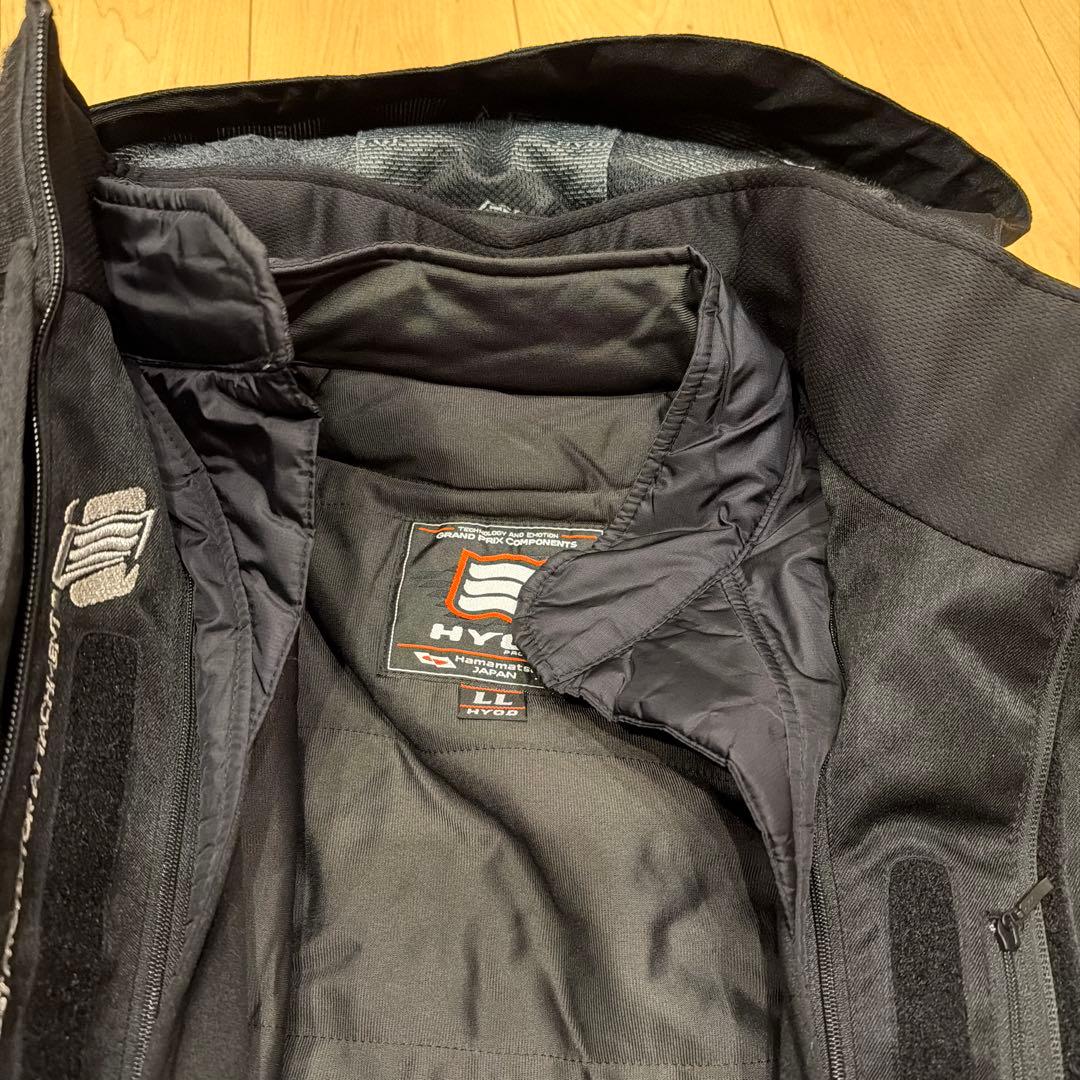 HYOD 防風撥水ジャケット LLサイズ ブラック/ホワイト