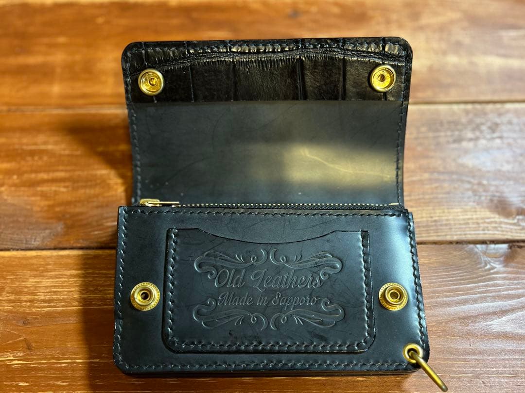 トラッカーウォレット TW-03 クロコダイル × コードバン仕様