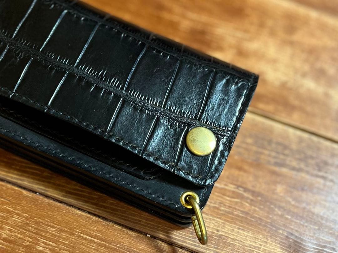 トラッカーウォレット TW-03 クロコダイル × コードバン仕様