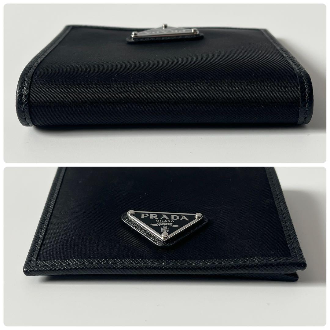 PRADA プラダ　コンパクトウォレット　リナイロン　ブラック 1MV204