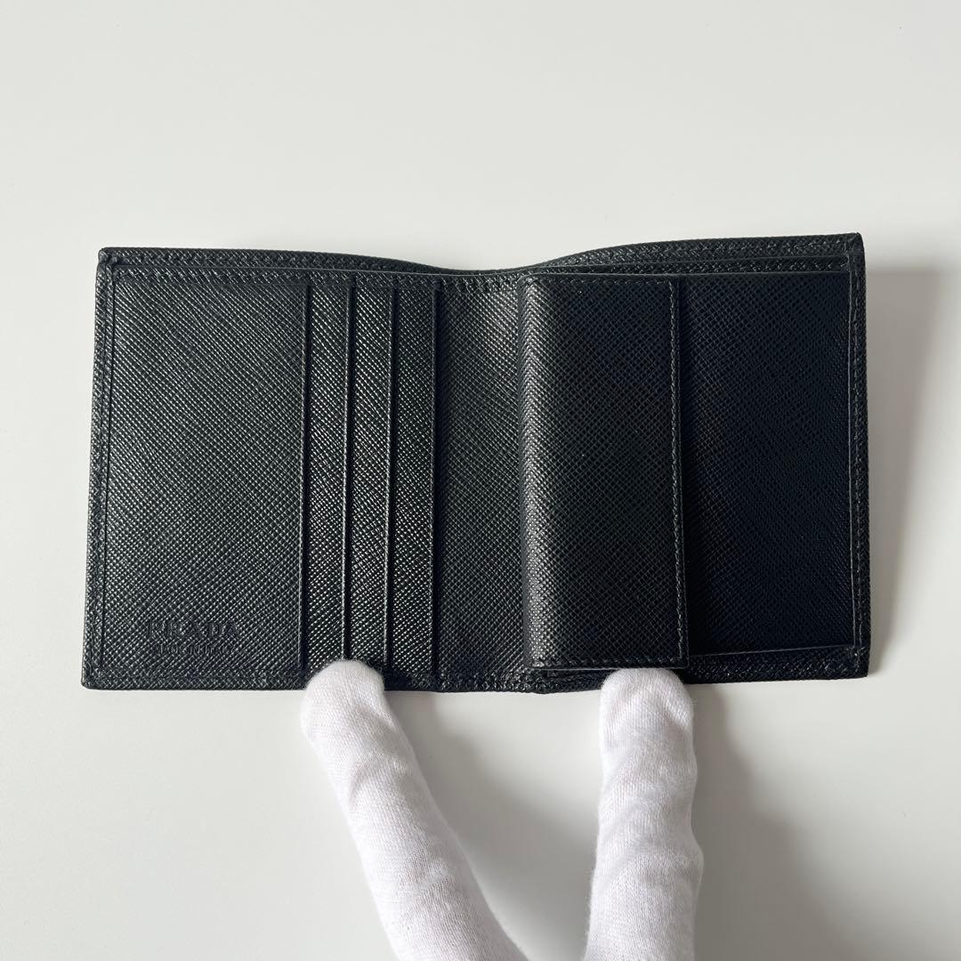 PRADA プラダ　コンパクトウォレット　リナイロン　ブラック 1MV204