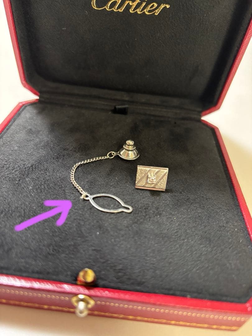 K14WG ダイヤ　ホワイトゴールド　タイピン