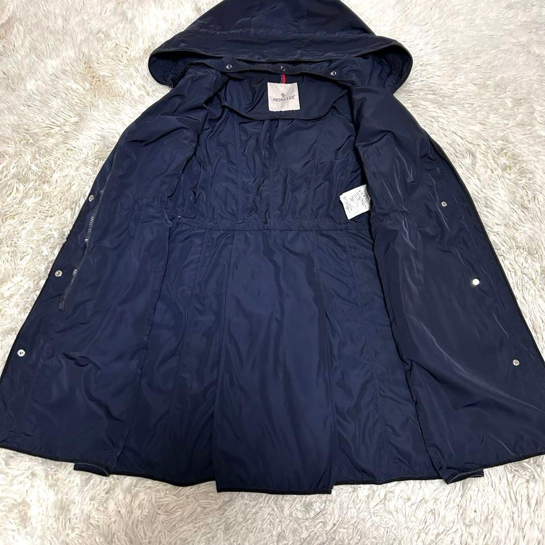 美品　ジャパン代理店表記有　MONCLER スプリングコート　ネイビー　2 M