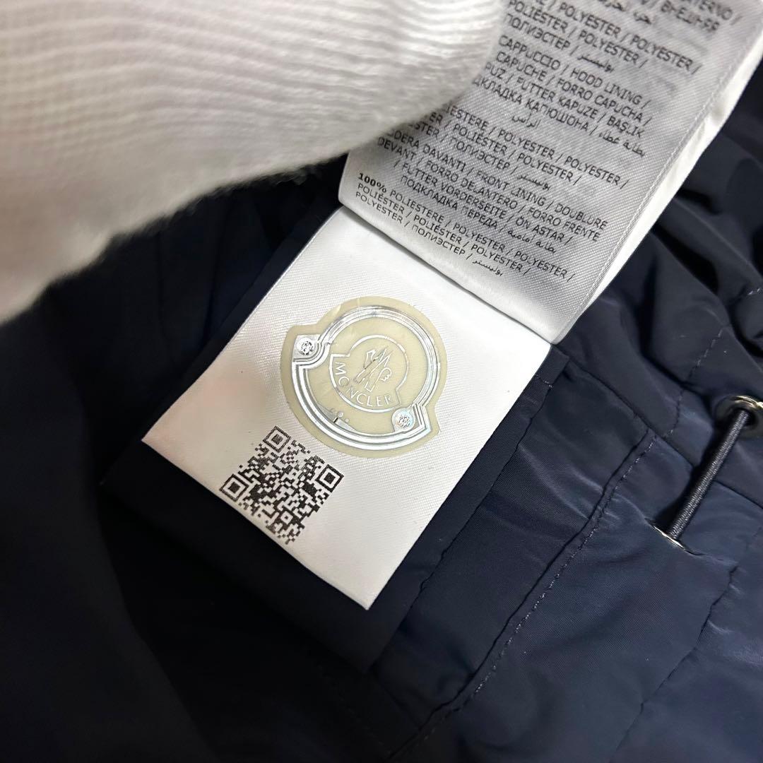 美品　ジャパン代理店表記有　MONCLER スプリングコート　ネイビー　2 M