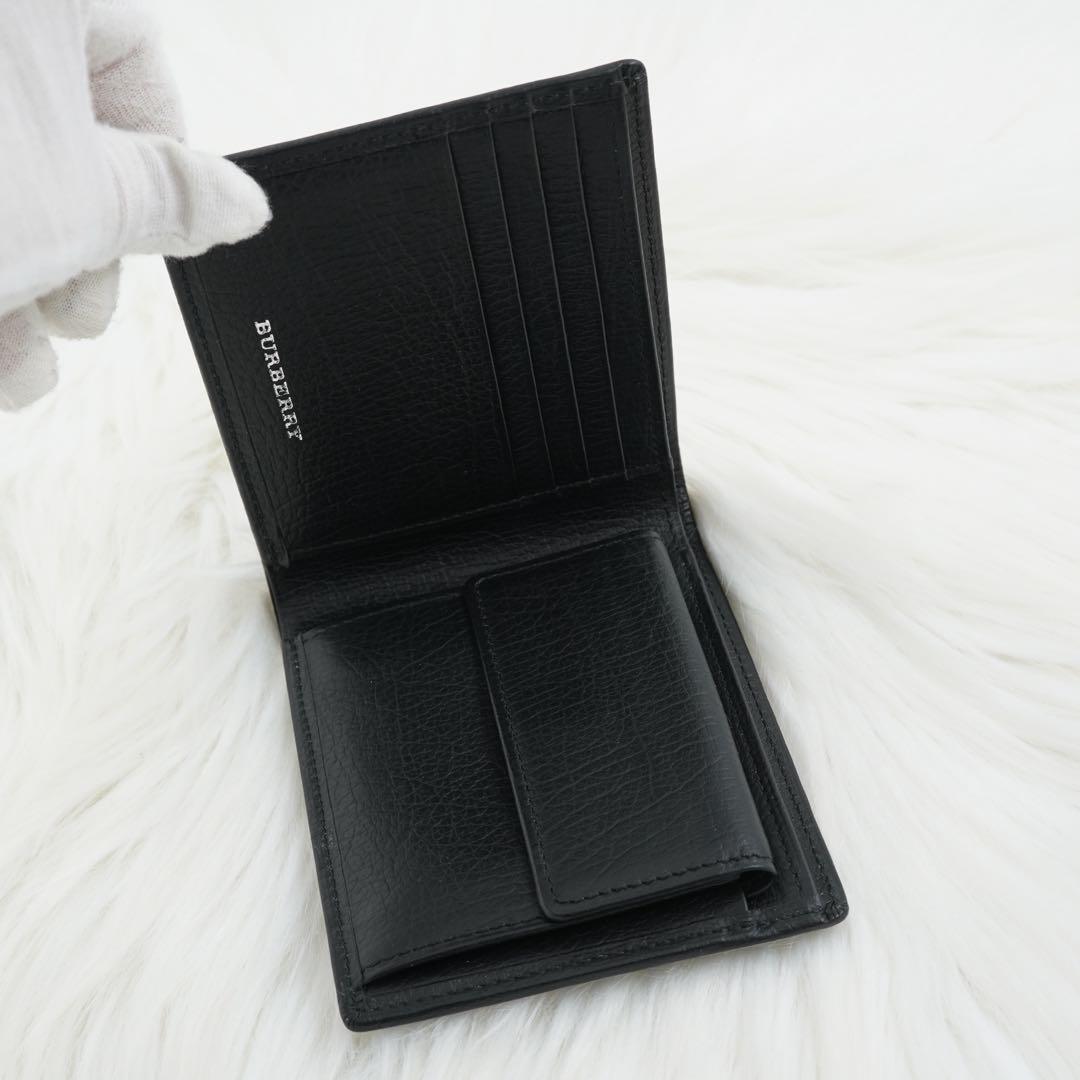 未使用品　BURBERRY LONDON 二つ折り財布　ノバチェック　ブラック
