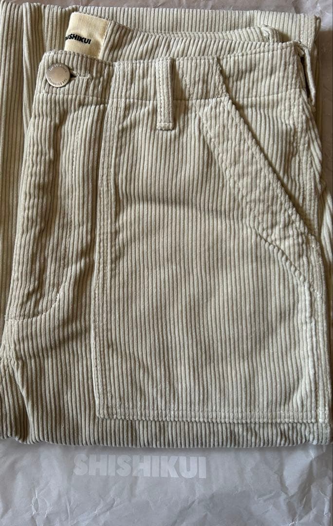 パンツ THE SHISHIKUI CORDUROY BAKER / CREAM 34