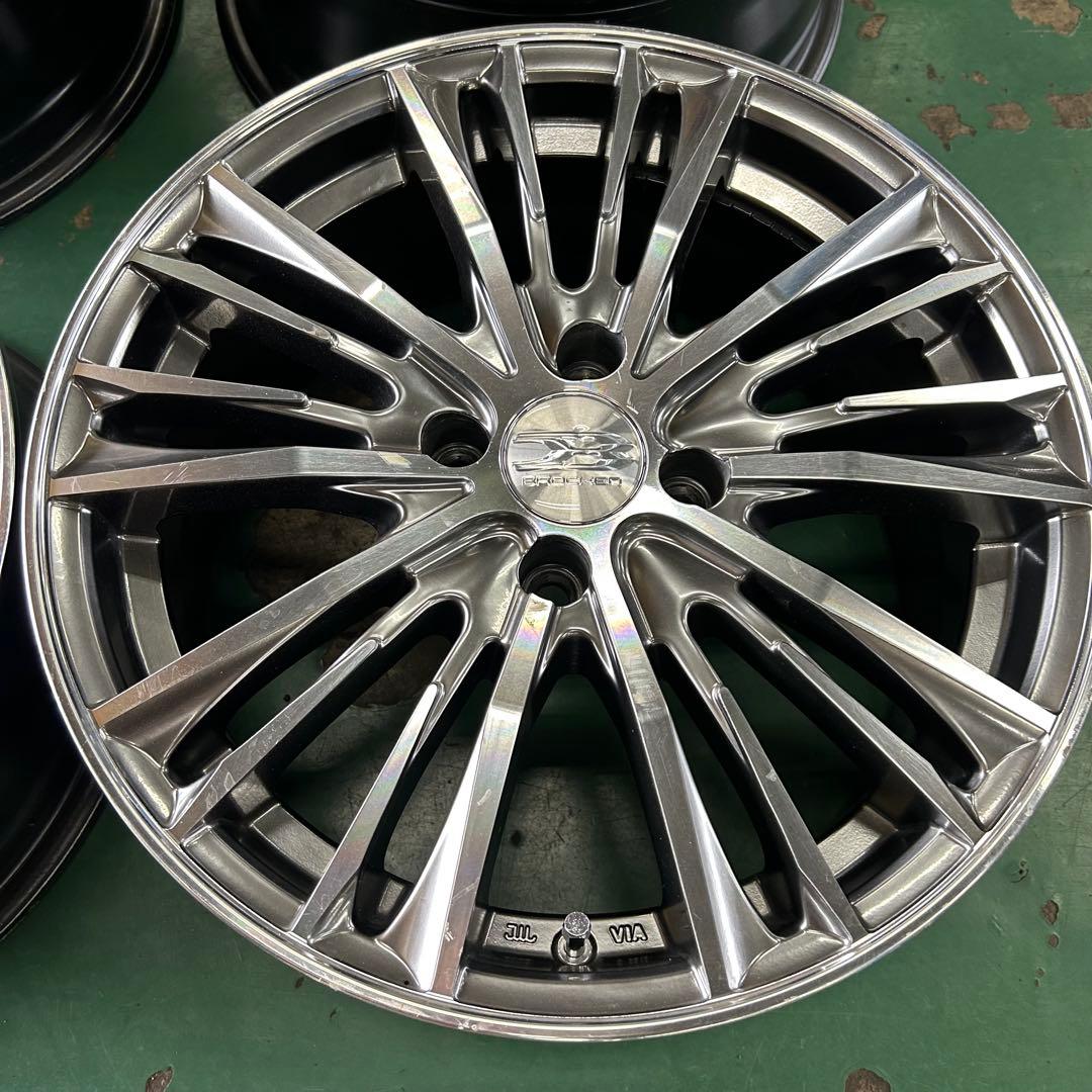 中古アルミ16X6.5　4穴　レイズマルカ　ブロッケン　カローラ、アクア、ヤリス