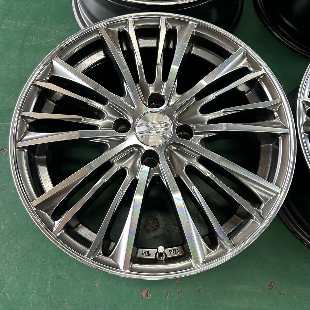 中古アルミ16X6.5　4穴　レイズマルカ　ブロッケン　カローラ、アクア、ヤリス
