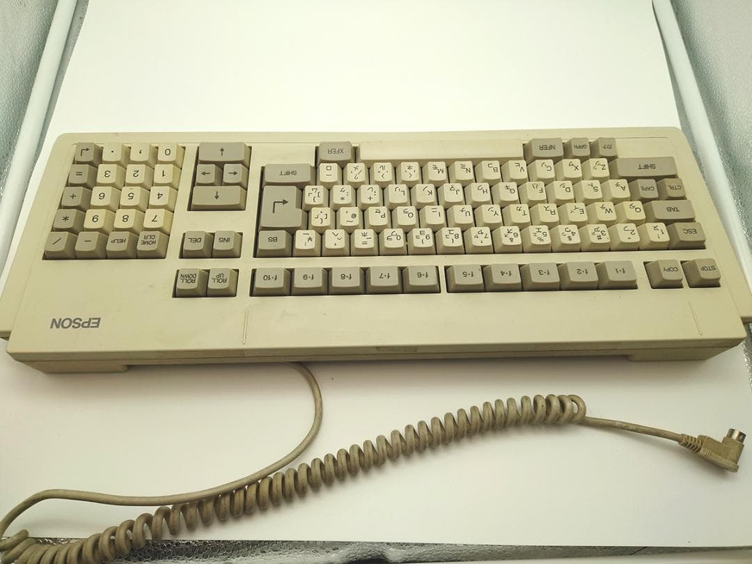 EPSON PC-486SE キーボード バッテリー電池交換 電源ACアダプタ化