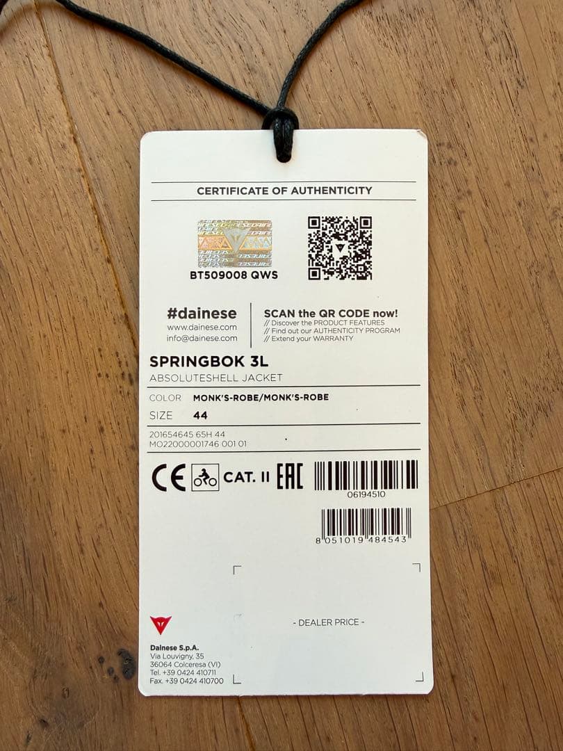 Dainese SPRINGBOK JACKET サイズ44
