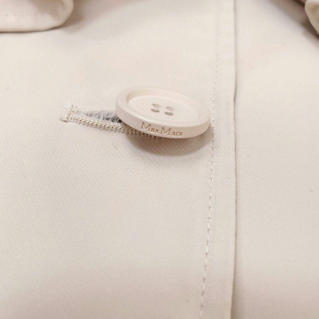 美品・21年モデル✨マックスマーラ 白タグ フリルライトコート ケープ ベージュ