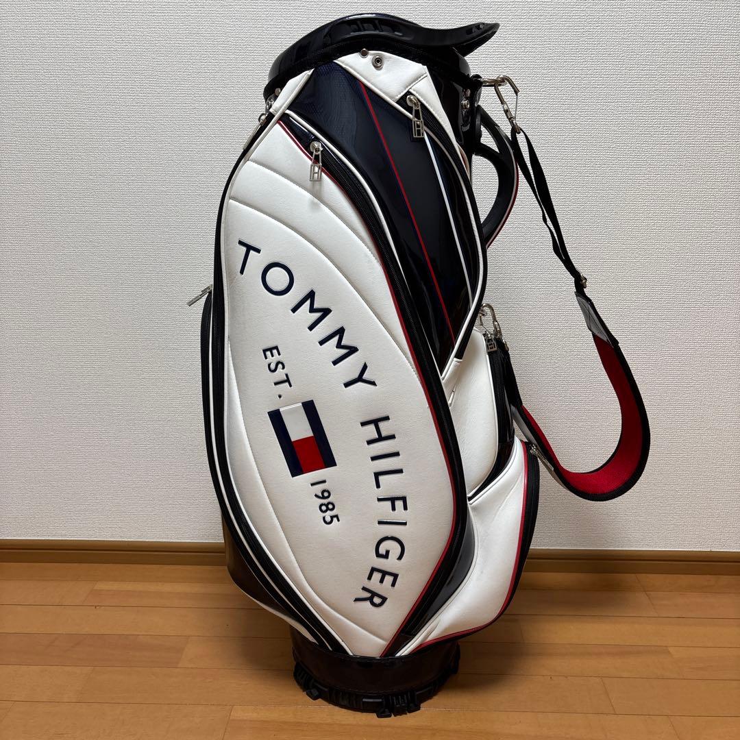   キャディバッグ ホワイト/ブルー/レッド