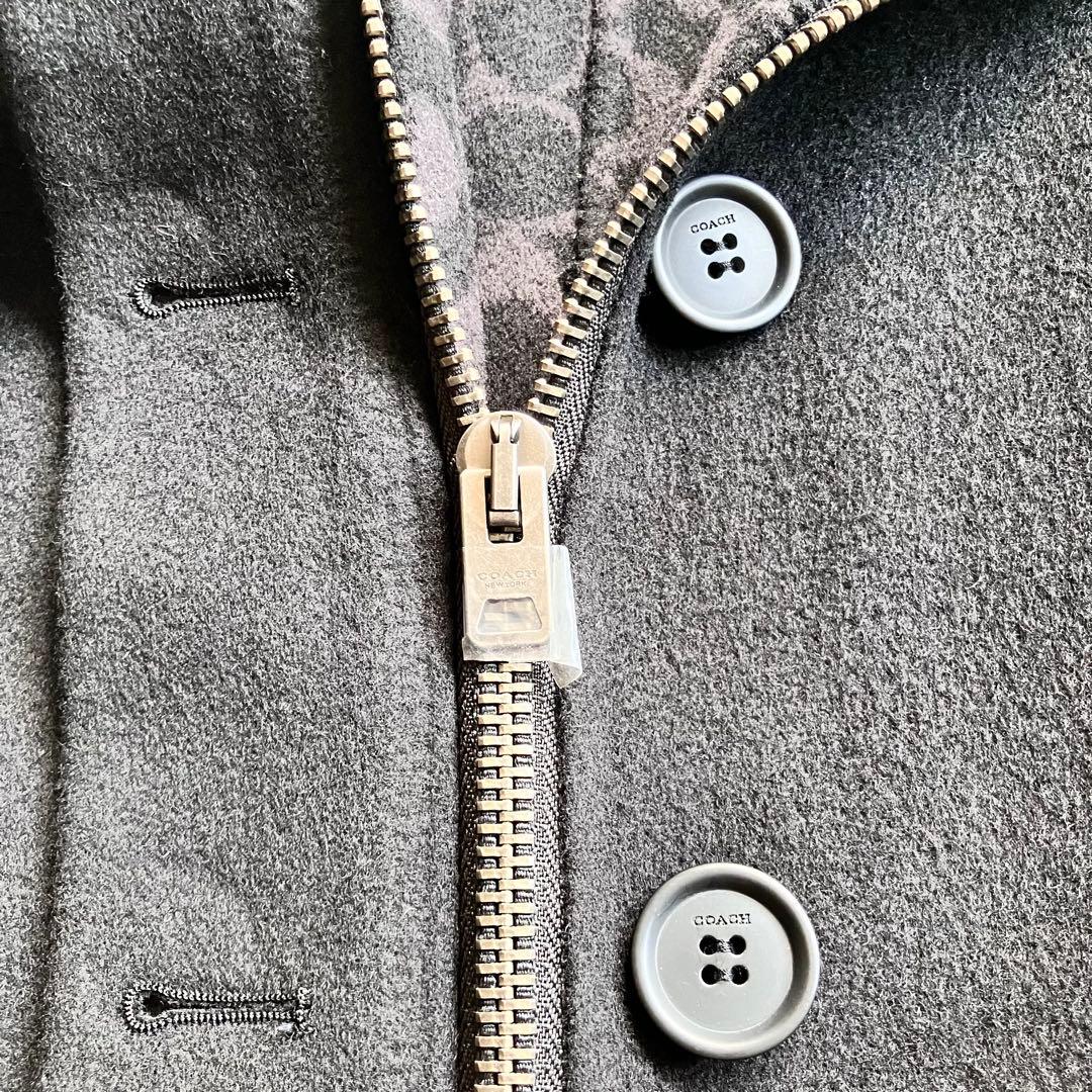 【美品】コーチ　COACH　シグネチャー　ケープ　ポンチョ　ブラック系