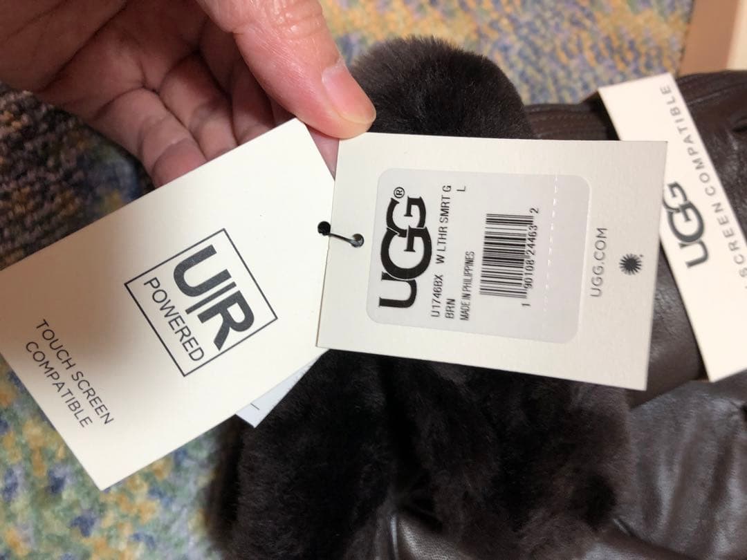 新品未使用★UGGレザー手袋　チョコブラウン