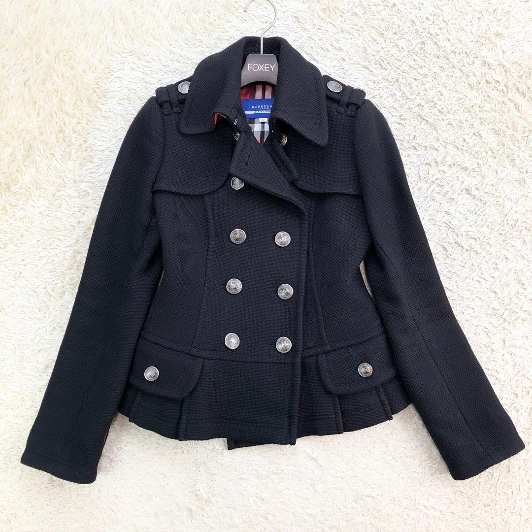 希少・美品✨バーバリーブルーレーベル ピーコート ナポレオン ジャケット 黒 M
