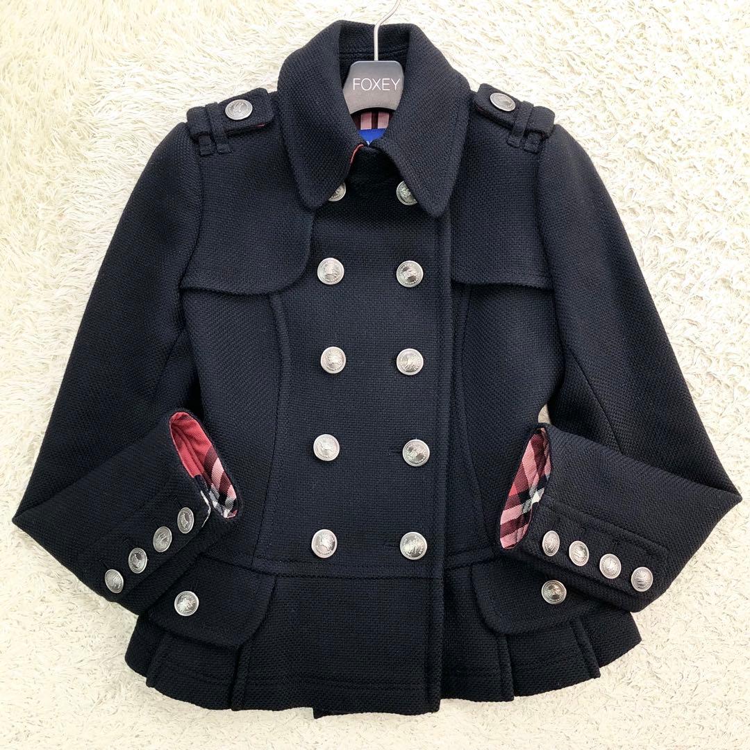 希少・美品✨バーバリーブルーレーベル ピーコート ナポレオン ジャケット 黒 M
