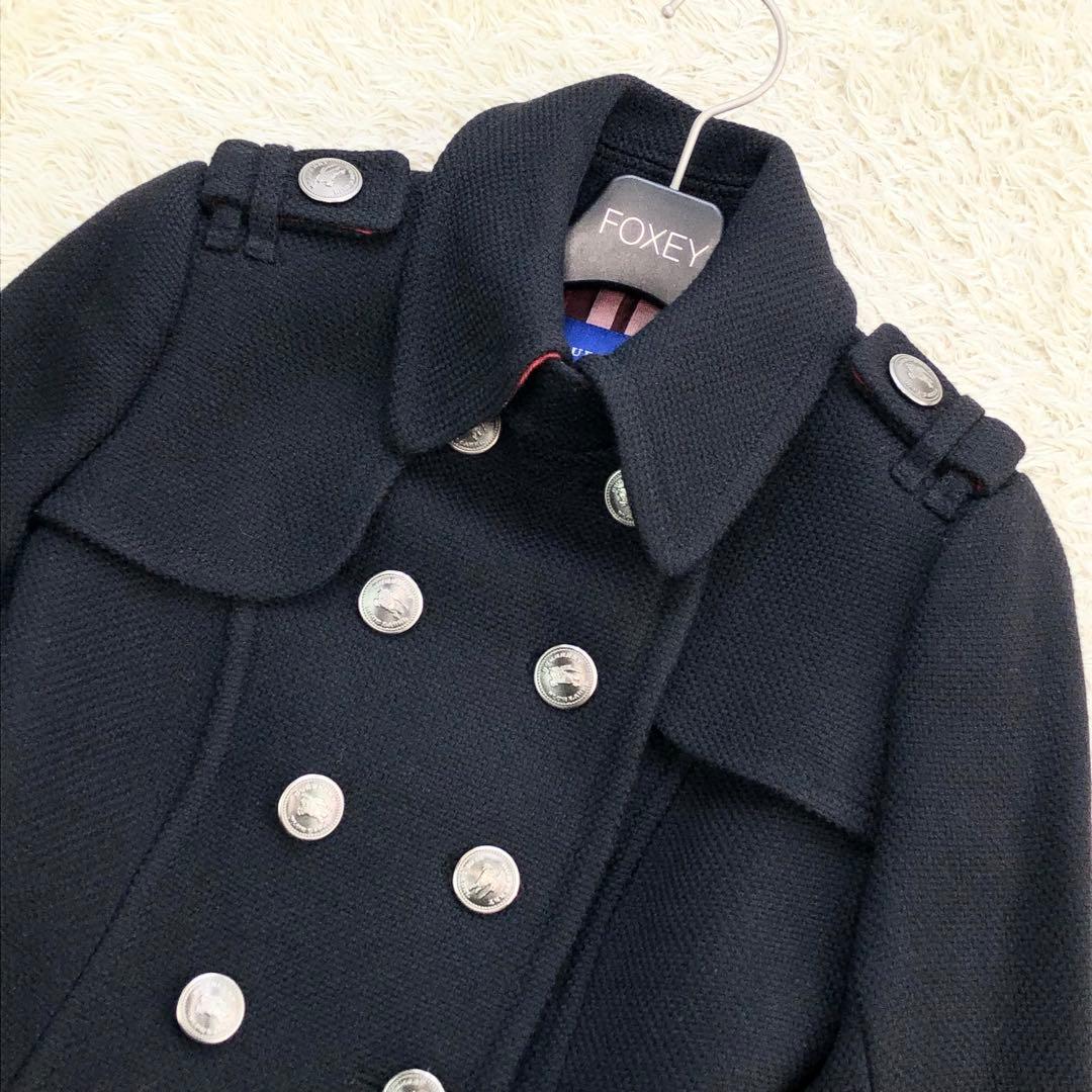 希少・美品✨バーバリーブルーレーベル ピーコート ナポレオン ジャケット 黒 M