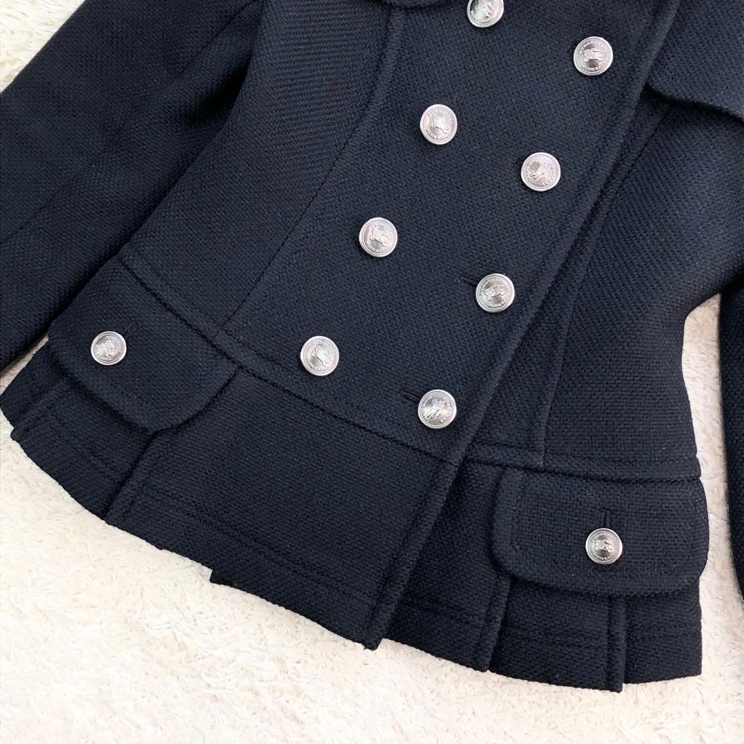 希少・美品✨バーバリーブルーレーベル ピーコート ナポレオン ジャケット 黒 M