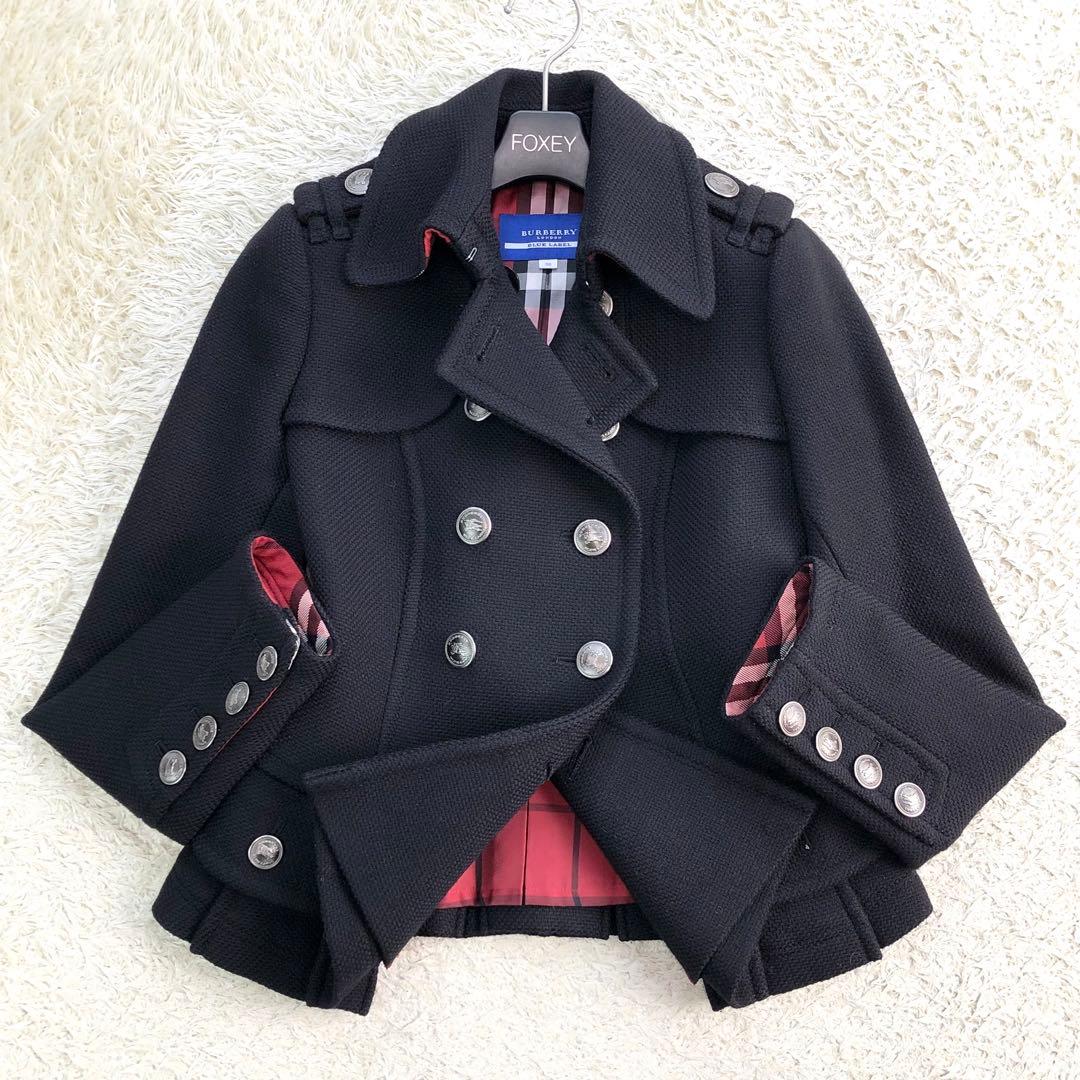 希少・美品✨バーバリーブルーレーベル ピーコート ナポレオン ジャケット 黒 M