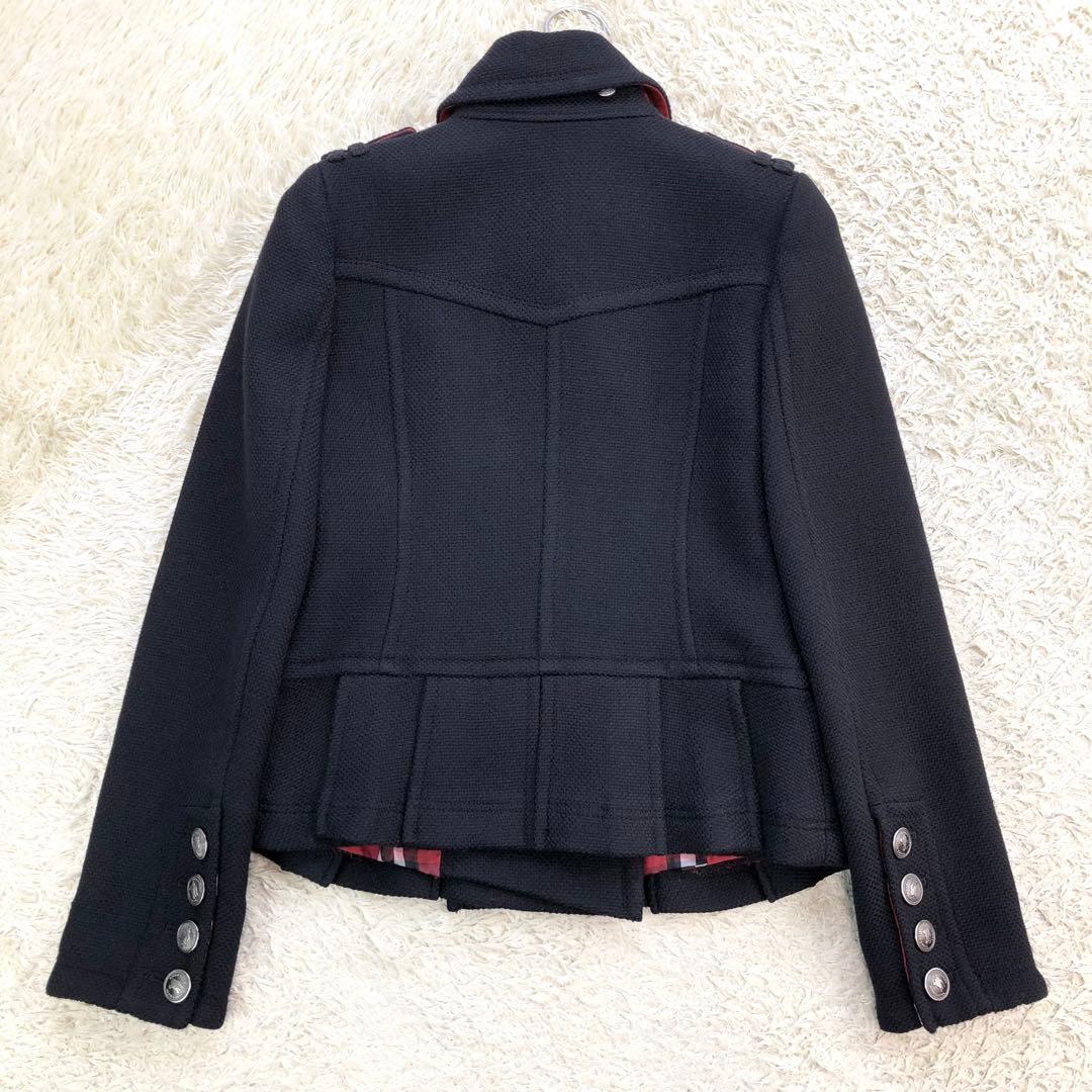 希少・美品✨バーバリーブルーレーベル ピーコート ナポレオン ジャケット 黒 M