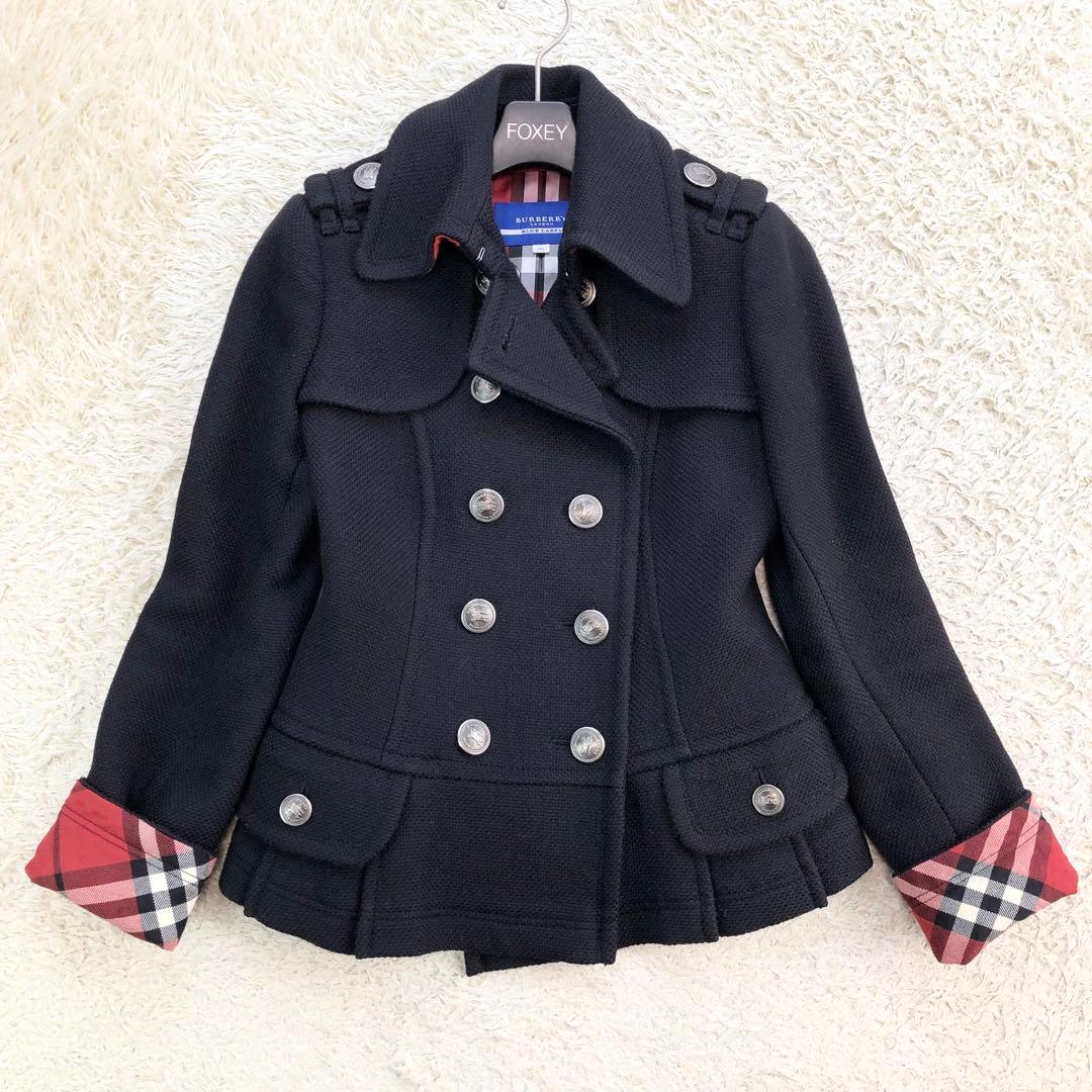 希少・美品✨バーバリーブルーレーベル ピーコート ナポレオン ジャケット 黒 M
