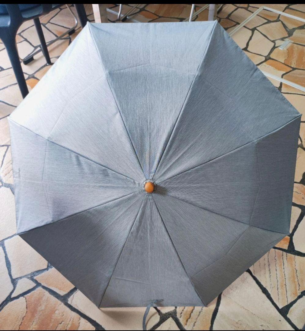 サンバリア100　日傘　2段折り フロスト グレー
