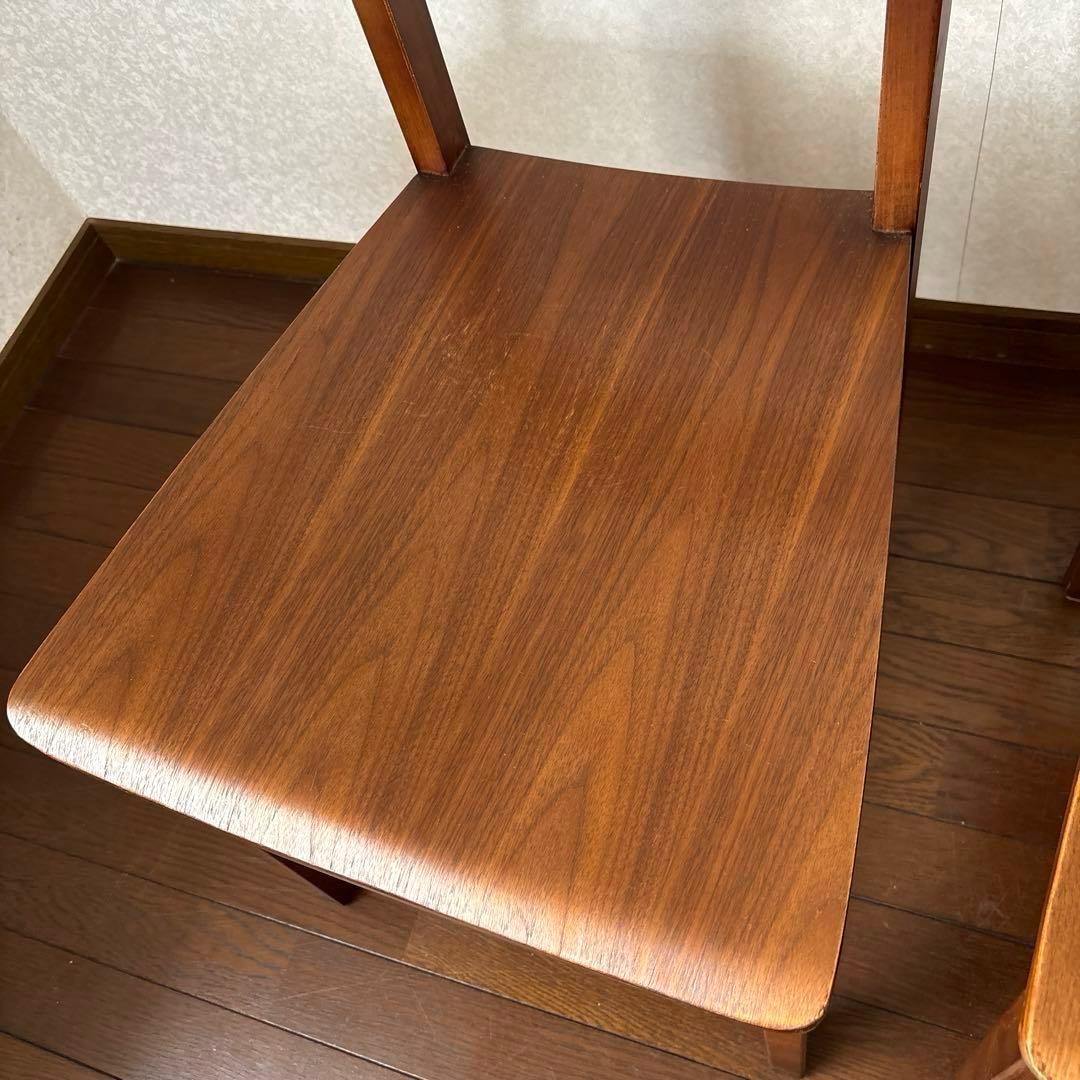 【良品】NOCE ダイニングチェア ベントウッド アンティーク調 ２脚セット ②