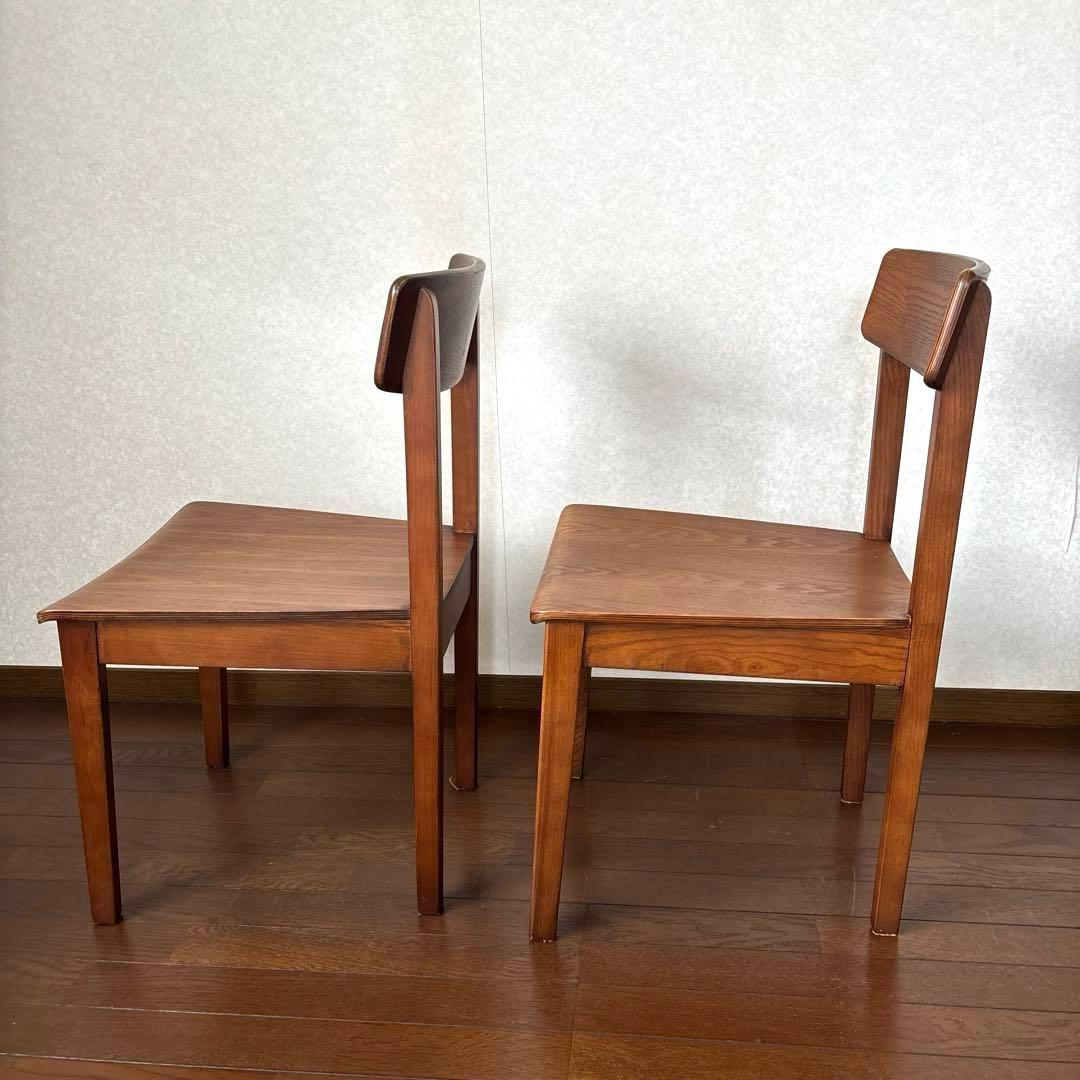 【良品】NOCE ダイニングチェア ベントウッド アンティーク調 ２脚セット ②