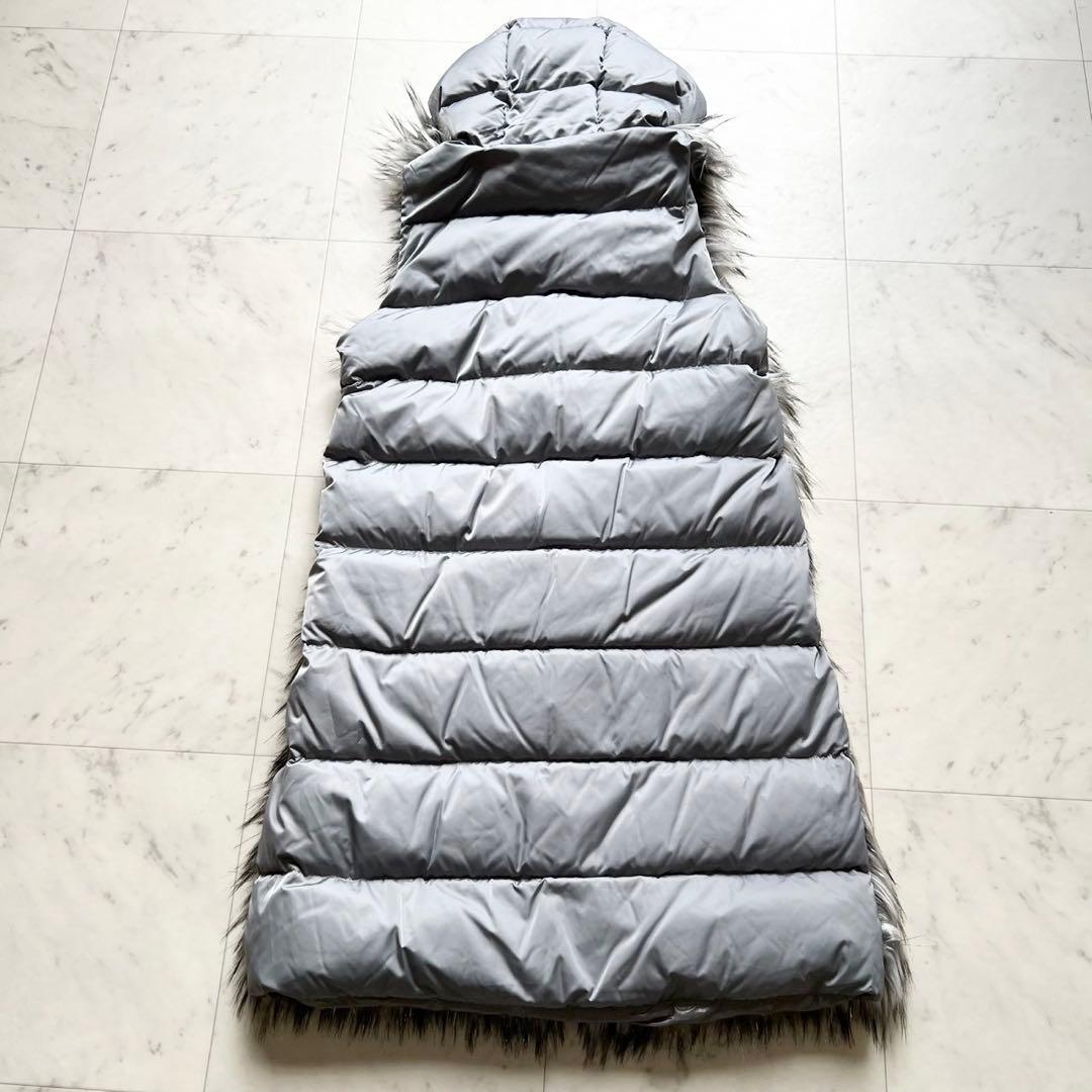 HERNO リゾート ラメファー ドッキング ダウンベスト フーデット