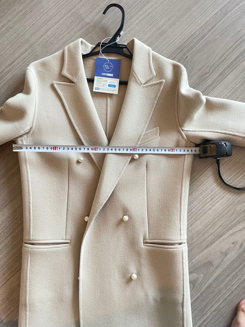 Madison Blue ベージュ ダブルブレスト チェスターコート