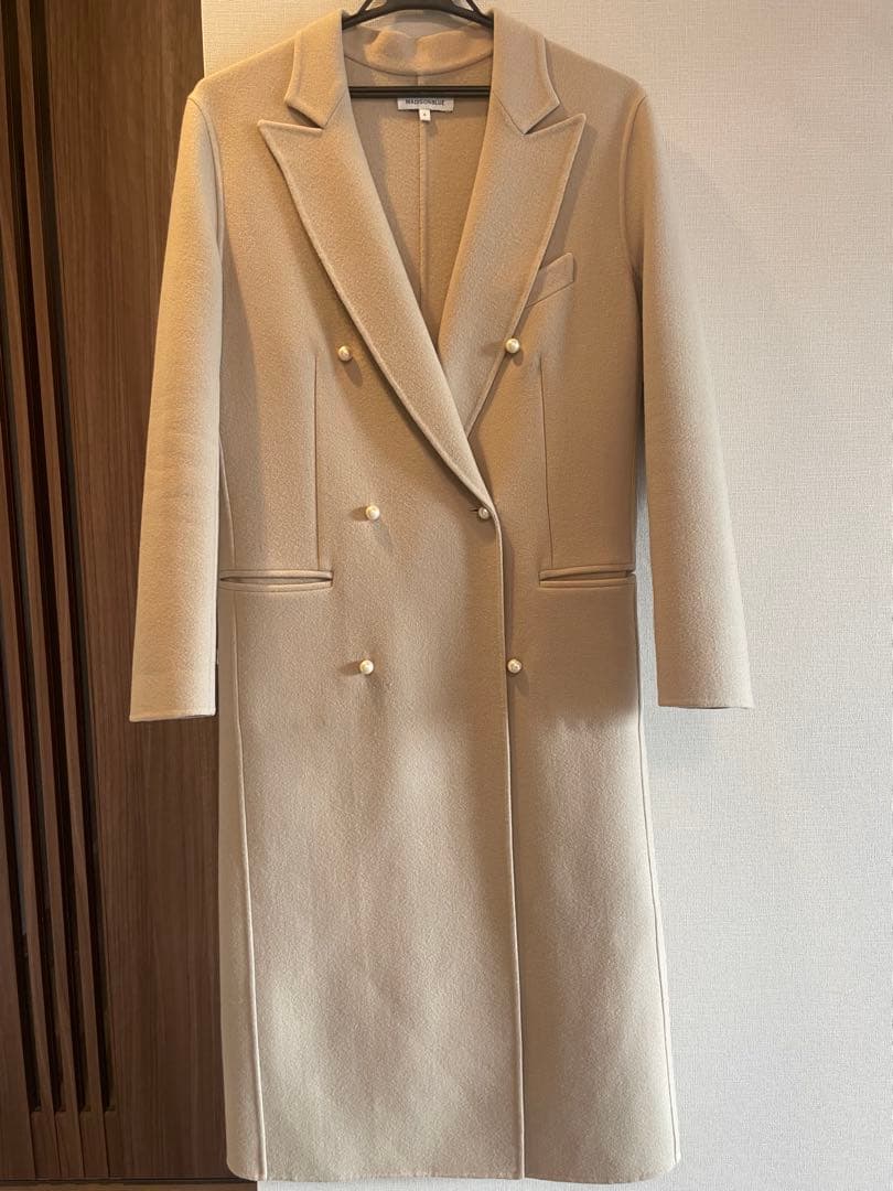 Madison Blue ベージュ ダブルブレスト チェスターコート