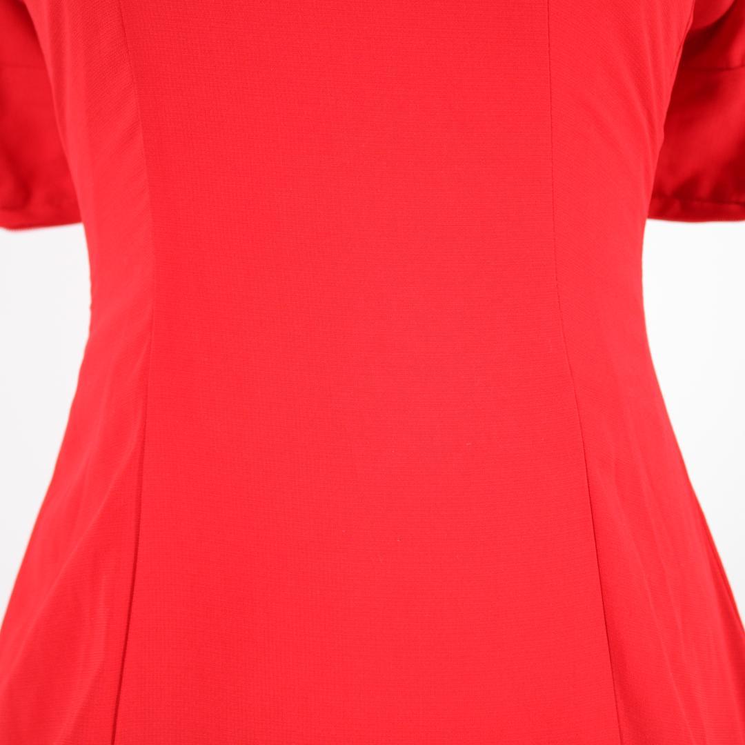 【美品 フラメンコ衣装】レッド×豪華ボランテ ワンピース ドレス 水玉 ドット